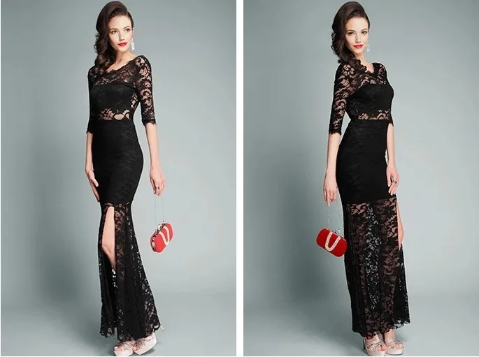 vestido de renda 2015 New fashion sexy backless women summer dress long lace party evening elegant vintage roupas feminina | Женская
