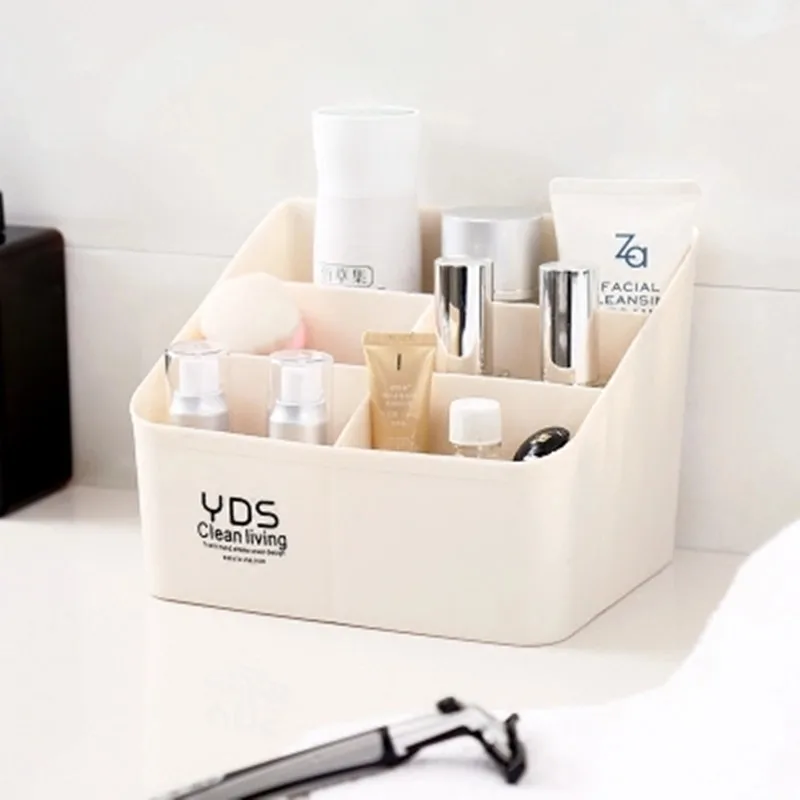 Storage Box Office Plastic Sosmetics Simple Desktop Rack Lipstick Remote Control Multifunction Bathroom Finishing | Дом и сад