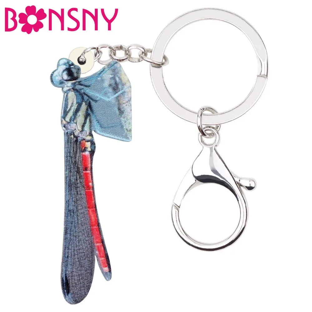 Брелок для ключей кольцо Bonsny акриловый мультяшный брелок женщин сумка