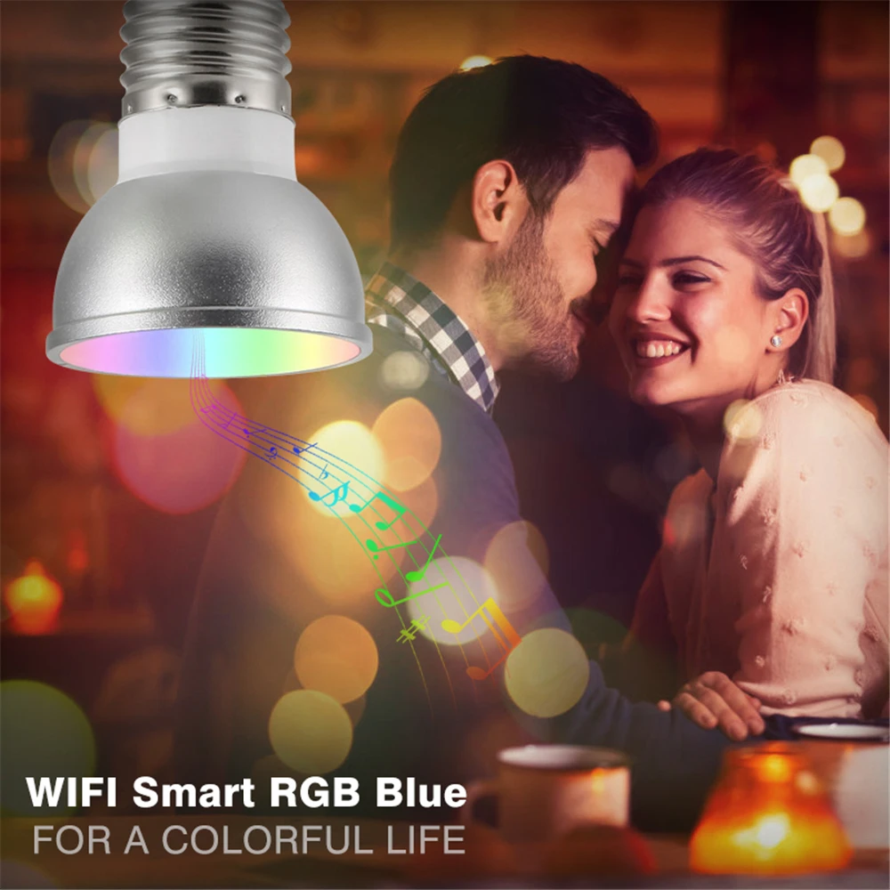 GU10/GU5.3/E27 WiFi умный светильник, лампа в форме чашки RGBW 6 Вт Светодиодный светильник с регулируемой яркостью, домашний декор, управление приложением, работа с Alexa и Google