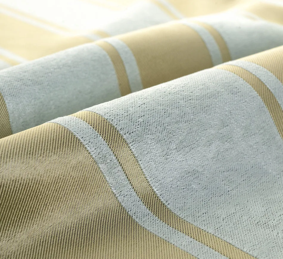 Современные полосатые затемняющие шторы для гостиной роскошные жаккардовые