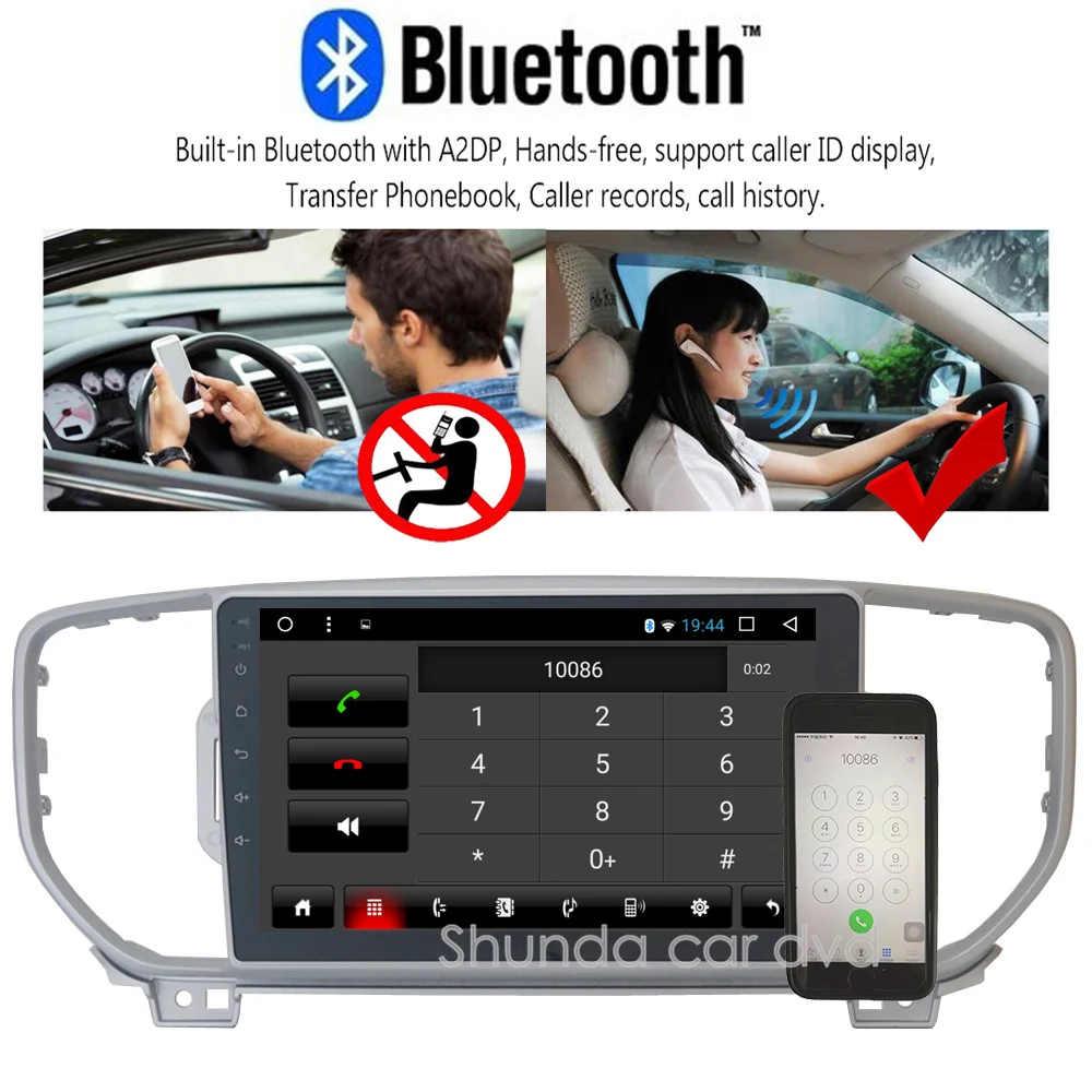 SHUNDA Android 7 1 T8 2G 32G для KIA KX5 Sportage 2016 2017 автомобильный dvd-плеер с датчиком Canbus box 3g 4G wifi