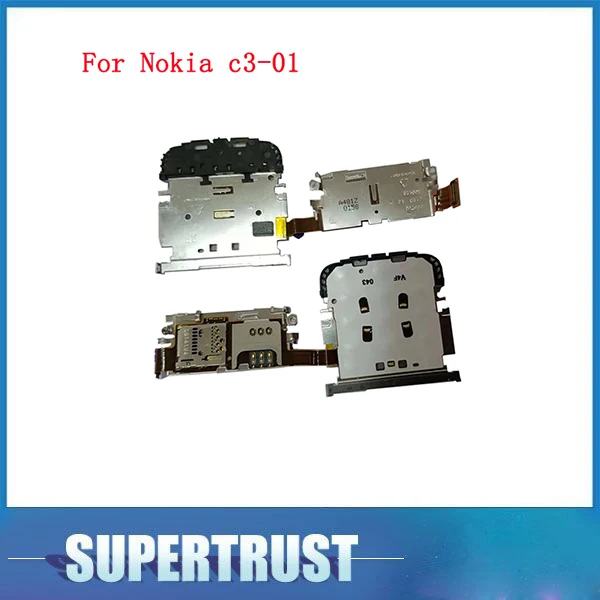 Для Nokia C3 10 SIM Слот для карты памяти держатель гнезда гибкий кабель Разъем 1