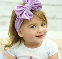 100pcslot korean style chidren cartoon bow headwear kid cotton big bow headband candy color