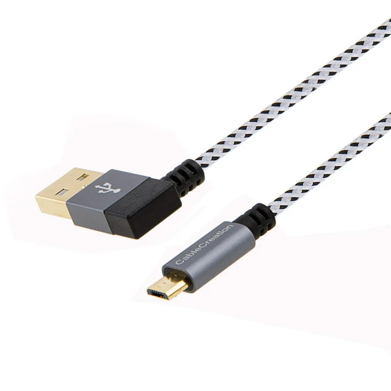 Правый угол USB кабель для зарядки данных 90 градусов A к Micro совместимый Samsung Android