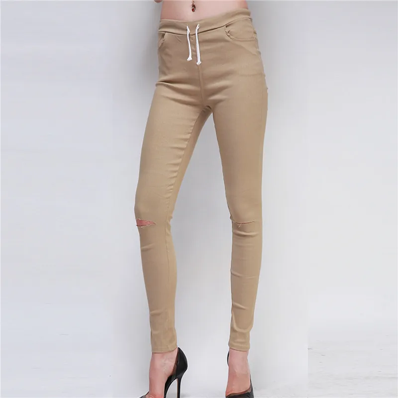 Высокая эластичность модные хлопковые Брендовые брюки черные с высокой талией