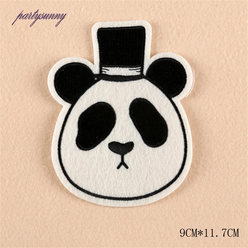 PF Мультфильм Вышитые Патчи Cute Panda Кролик Железа На Патч Полосы Аппликация Для