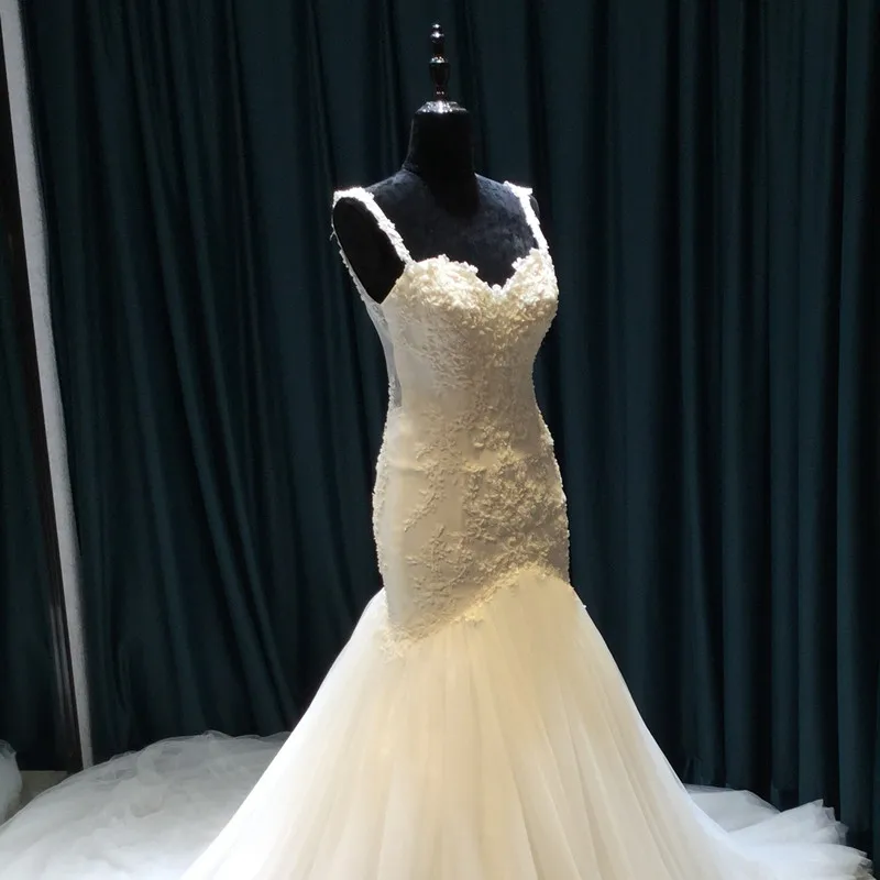Vestido De Noiva кружева Свадебные платья Русалочки 2018 Милая рукавов спинки развертки