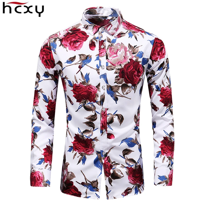 HCXY 2019 рубашки Для мужчин s Осенняя рубашка бренд с длинным рукавом плюс Размеры