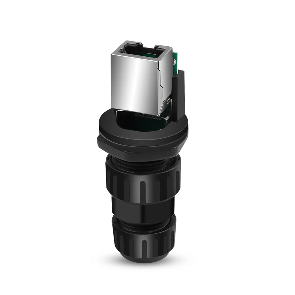 Kebidu M19 RJ45 CAT5 CAT6 Панельное крепление IP68 Водонепроницаемые Проводные разъемы