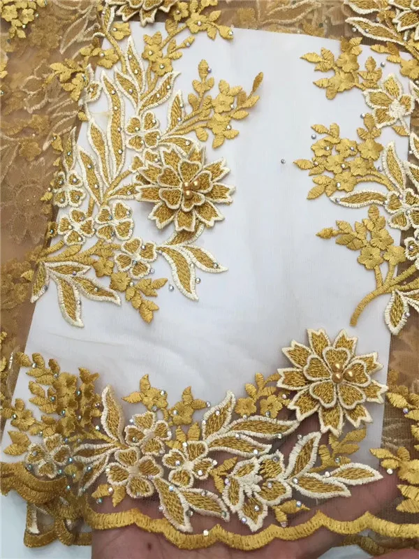 African Lace Fabric Wholesale French Bridal Fabrics Latest Laces With Stones beads Green red golden lake blue | Дом и сад
