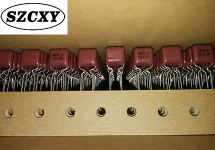 Тонкопленочный конденсатор CL21X 224 100 в P = 5 мм 0 22 мкФ НФ|capacitor bank|capacitor boxfilm sticker |