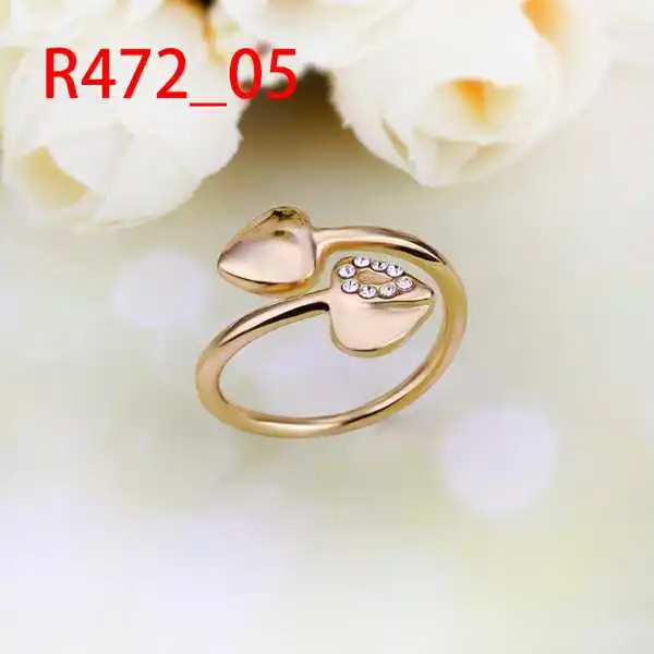 Wholesale Exquisite Rings rose gold Gold Color with zircon Heart Wedding Ring fashion Environmental Jewelry For Women R472 | Украшения и