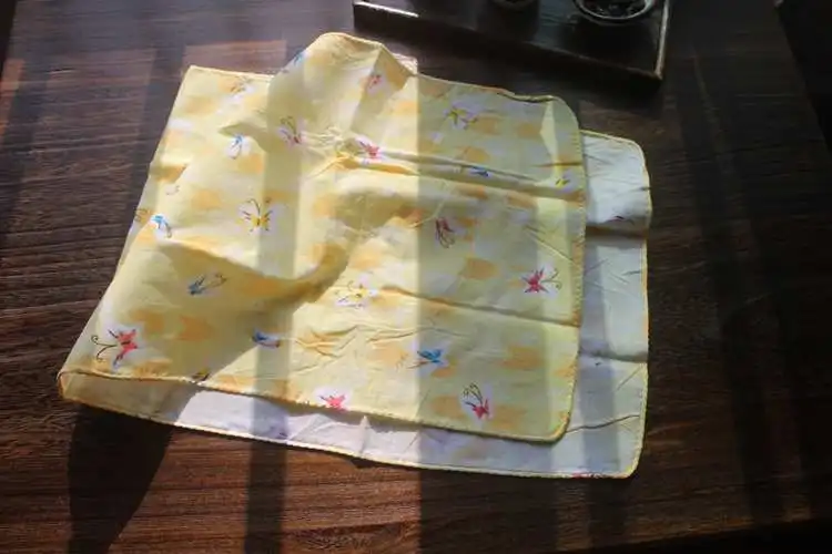 Ткань для ручного протирания мужчин и женщин двойная пряжа носовой платок с