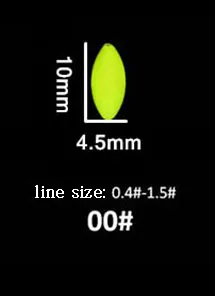 size 00 white Высокое качество 30 шт. флуоресцентный поплавок 6 в 1 поплавок для ночной рыбалки 8 Размер семь звезд поплавок аксессуар яркий A188 - Цвет: size 00 white