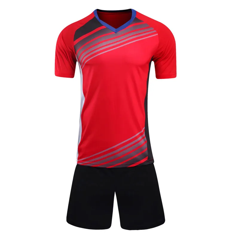 

Men Soccer Jerseys Kids Survetement Football Jerseys Sets Sports Kit Maillot De Foot Breathable Stripe Futebol Uniforms Custom