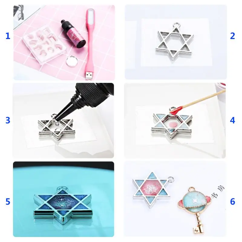 

UV Glue Curing Transparent Crystal Epoxy Resin DIY Crafts Handmade Pendant Jewelry Making Material