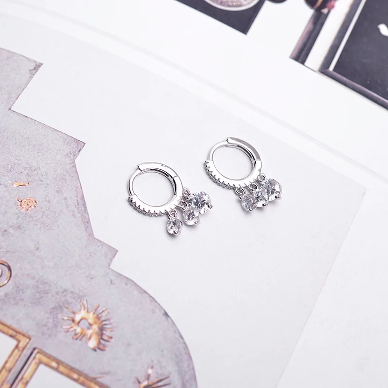 

XIYANIKE 925 Sterling Silver 2019 New Trendy Star Tassel Earrings Handmade Zircon Crystal Fine Jewelry For Women Gift