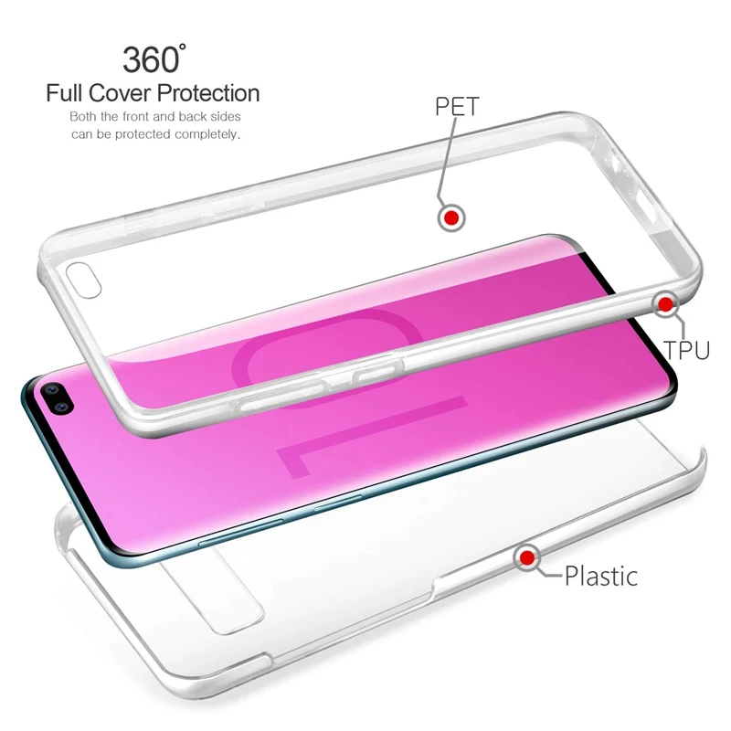 Мягкий чехол для всего тела Samsung Galaxy S10 lite S8 S9 j4 j6 A6 A8 Plus Note 8 9 M10 M20 M30 A10 A30 A40 A50 TPU + PC