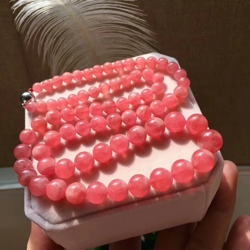 Топ натуральный Королевский лед Роза Rhodochrosite красный драгоценный камень 6-11 мм