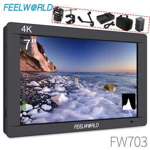 FEELWORLD FW703 7 Inch IPS Full HD 3G SDI 4K Monitor HDMI On Camera DSLR Field Monitor 1920x1200 for Stabilizer Canon Camera