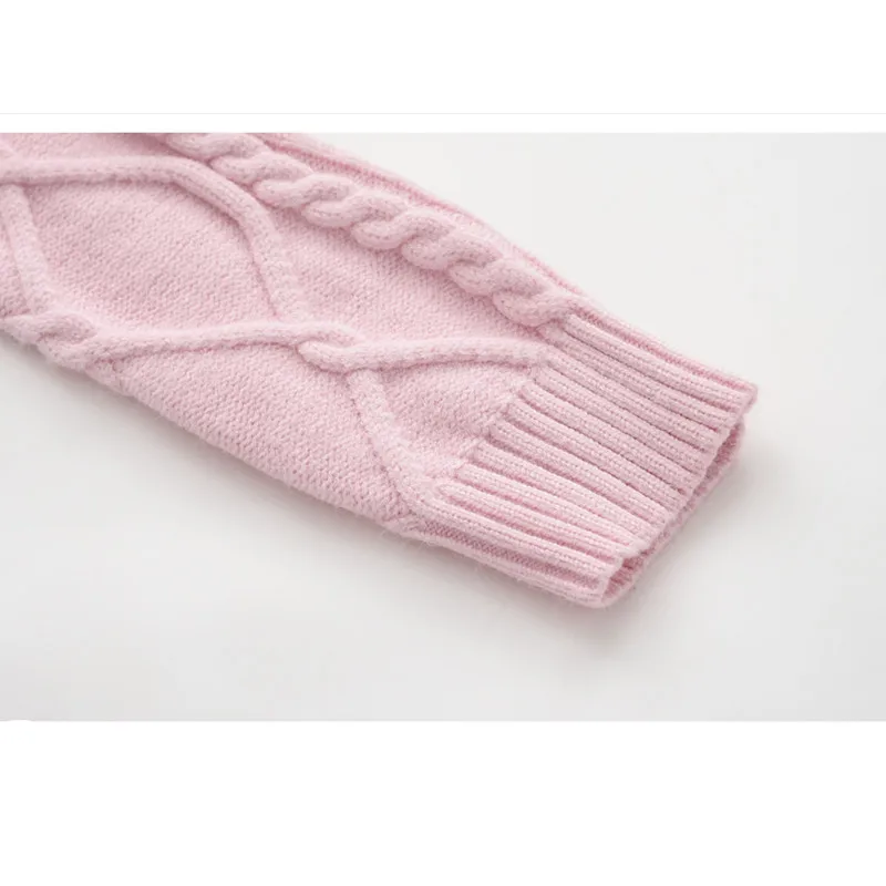 Детский вязаный ассиметричный свитер для девочек от 2 до 4 лет осенне зимний - Фото №1