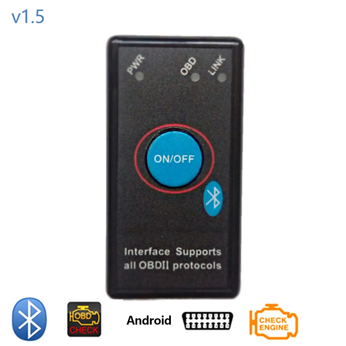 Dewtreetaliu Bluetooth диагностический инструмент PIC18F25K80 V1.5 Super MINI ELM327 Программное