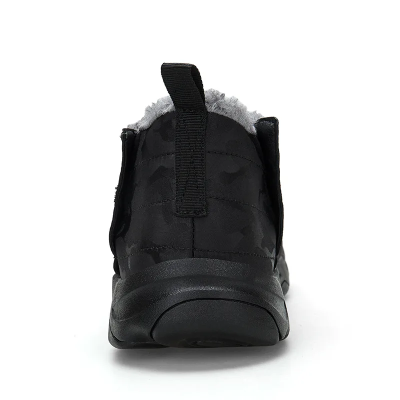 2019 зимние ботинки Для мужчин модные женские Балетки без шнуровки теплые обувь