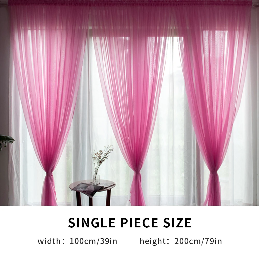 Solid Color Line Curtain Window String Curtains For Living Room Bedroom Drape Panel Sheer Tulle Modern Treatments | Дом и сад