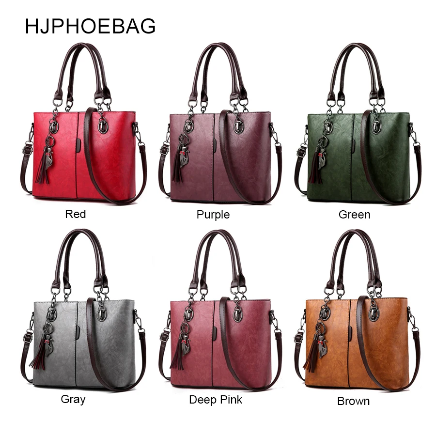HJPHOEBAG, Модные женские Сумки из искусственной кожи, женские сумки-мессенджеры, сумки с кисточками, дизайнерские сумки через плечо YC208