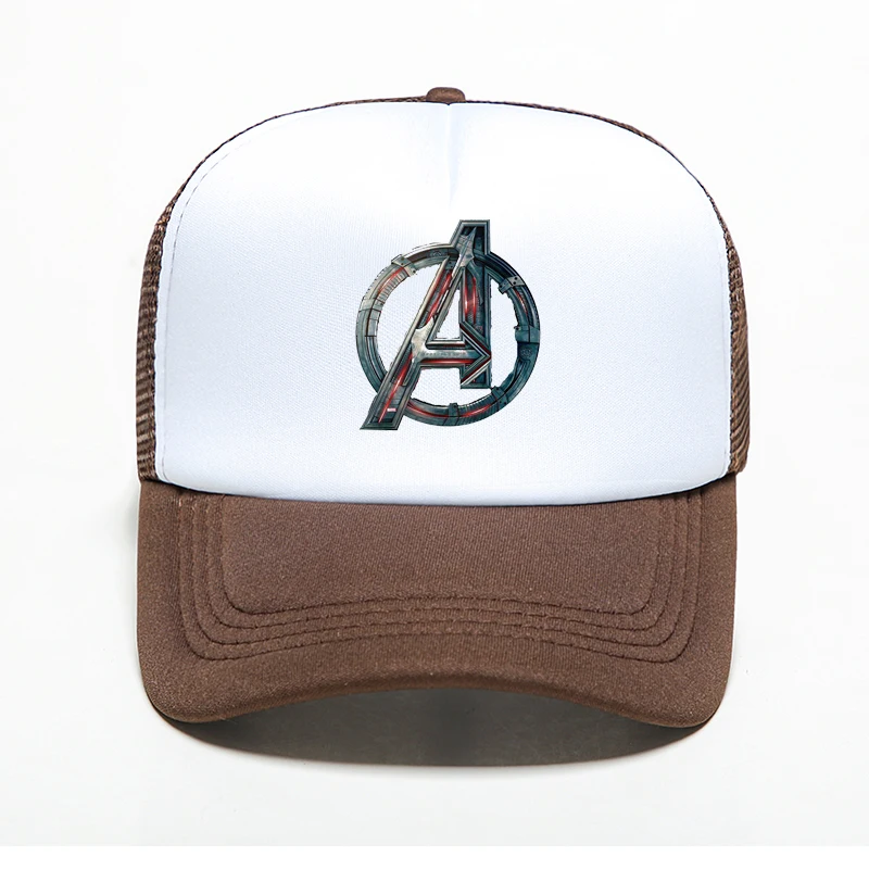 Бренд Marvel Мстители знак бейсбольная кепка с принтом Женская Мужская Летняя Повседневная Кепка Регулируемый головной убор кости бейсболка сетчатая
