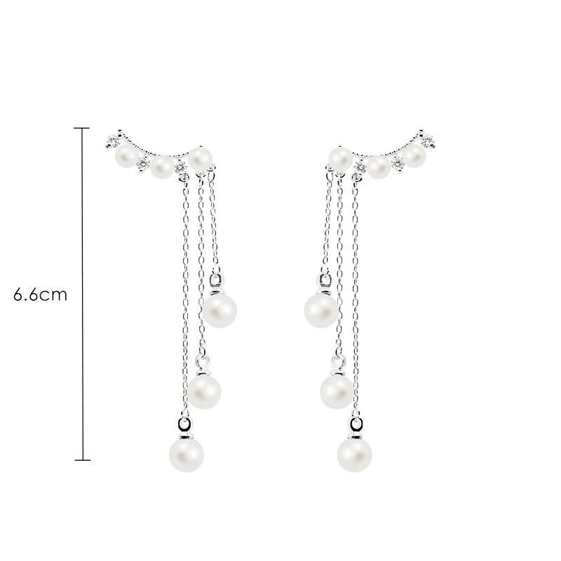 Серьги из искусственного жемчуга длинные серьги-кисточки женские | Украшения и