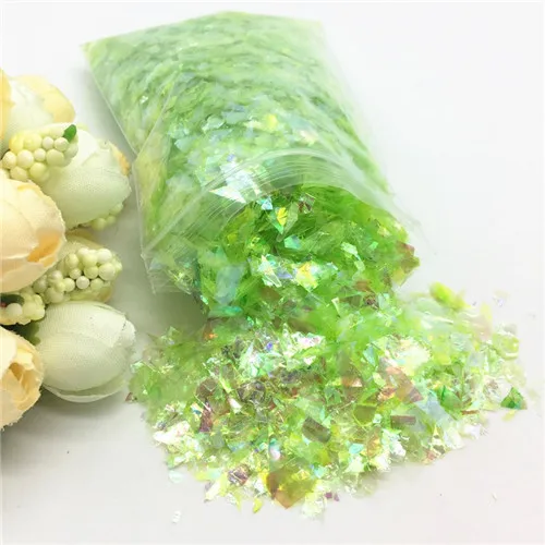 20 г/упак. неправильная изоляционная бумага блесток DIY Блестки для ногтей красочные блестки для нейл Арта(искусство украшения ногтей) для 3D украшение для ногтей - Цвет: AB fruit green