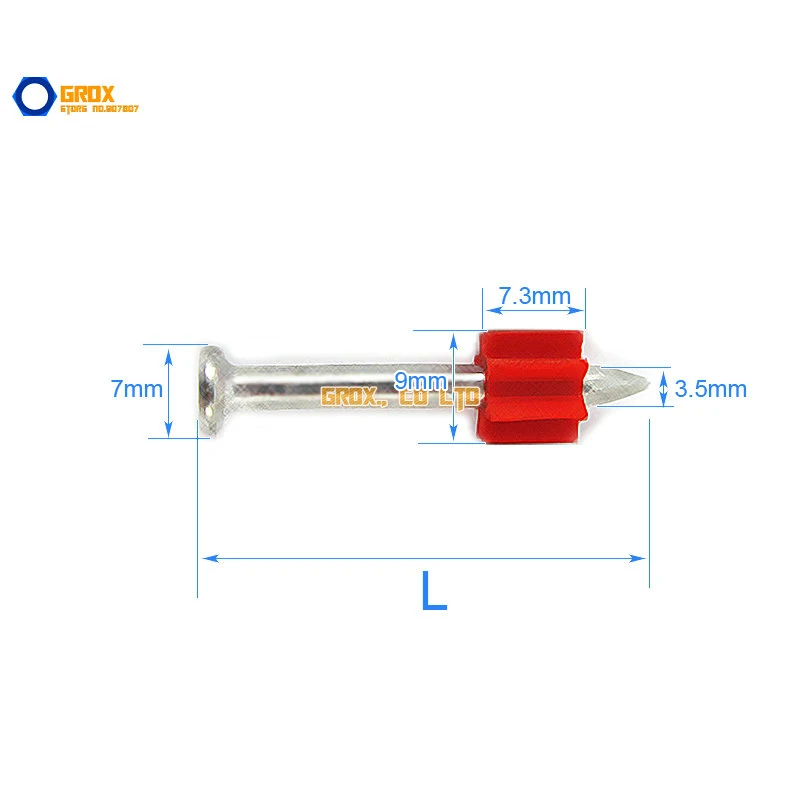 80 штук 3 5x47 мм стальная гвоздь для бетона