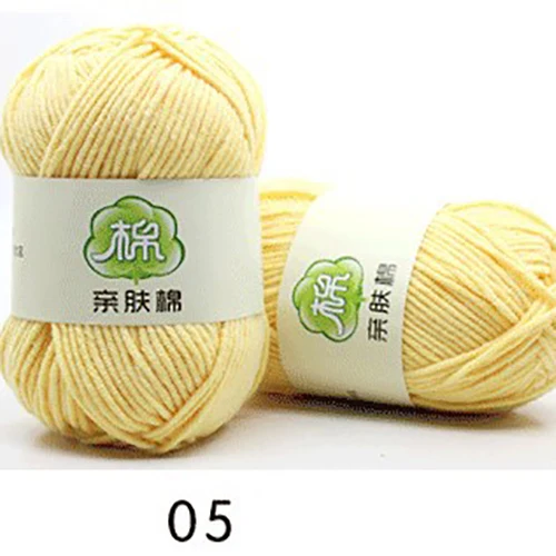 Worsted 5# слойные молоко хлопок детские вязаные средней толстой нитью смешанная пряжа для рук вязанное с узором крючком 50 г/мяч QW067 - Цвет: 5