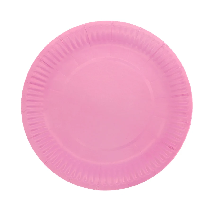pink plate Рождественские Новые 10 шт одноразовые столовые приборы твердые бумажные поднос с днем рождения Рождество Свадьба розовые украшения Детские Банные Вечерние - Цвет: pink plate