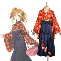 love live taisho romances kousaka honoka flower kimono yukata outfit anime customize cosplay costumes