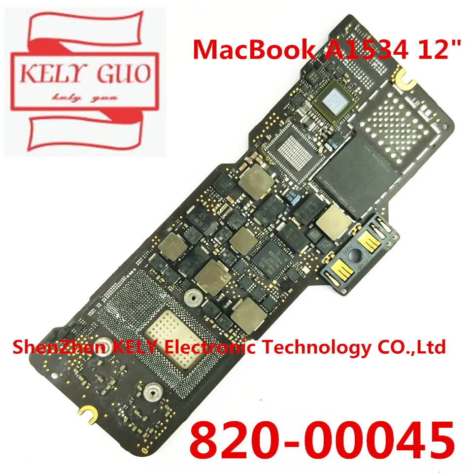 Неисправная логическая плата 2016 года 820 00045 A/10/11 для Apple MacBook A1534 ремонт 12