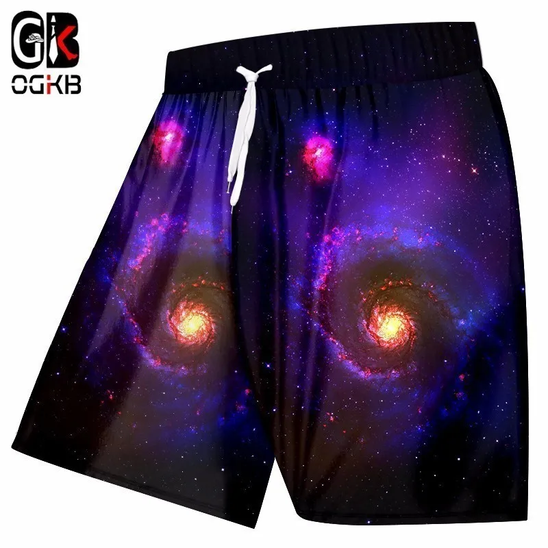 OGKB Для Мужчин's Купание Шорты классный принт Пейсли Совет 3D пространство