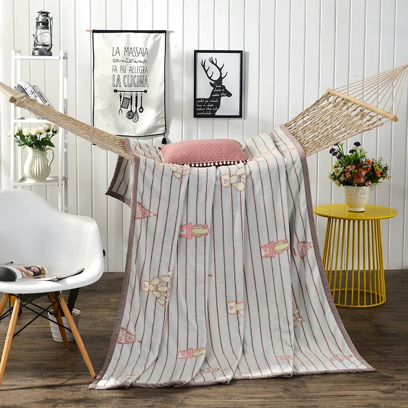 

CircleHigh quality Thicken plush bedspread blanket 200x230cm High Density Super Soft Flannel Blanket for the sofa/Bed/Car
