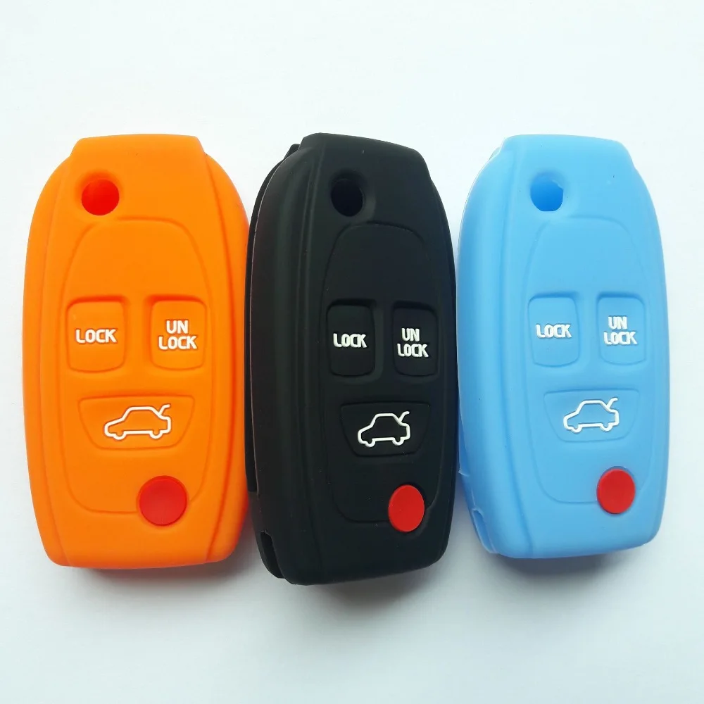 Runfa Auto Flip folding remote cover for Volvo C70 V70 S70 V40 V90 S40 fob shell silicone key case 4button | Автомобили и