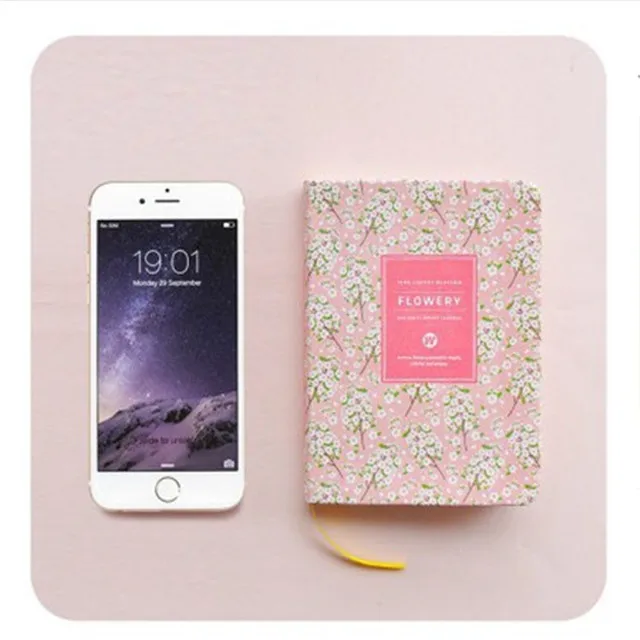 Pink small Креативный канцелярский блокнот, цветной мини карманный блокнот, год, еженедельник, ежедневник, дневник, Filofax, цветочный журнал, блокнот - Цвет: Pink small