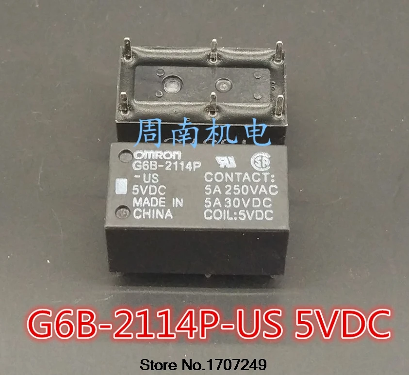 

Бесплатная доставка, новое оригинальное реле 10 шт./лот, Φ, 5VDC 5A 6PIN