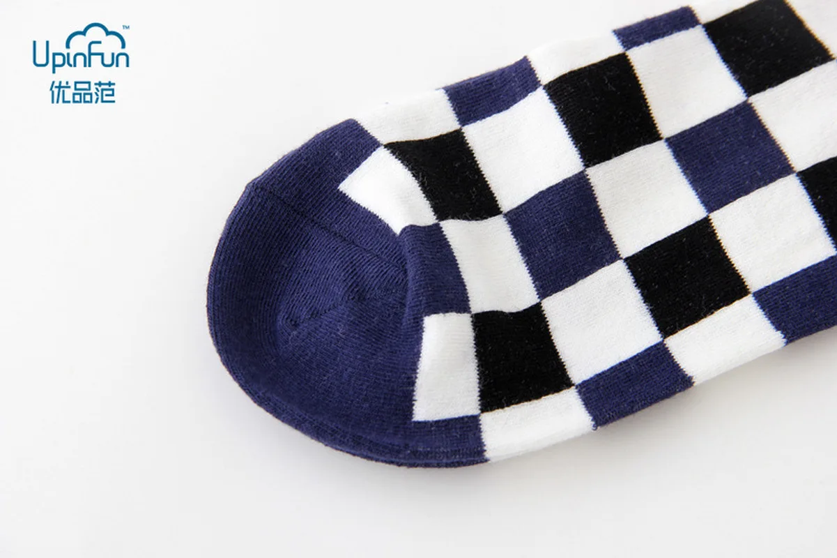 Носки мужские в клетку 4 пары/Лот хлопок шахматные геометрические стиль