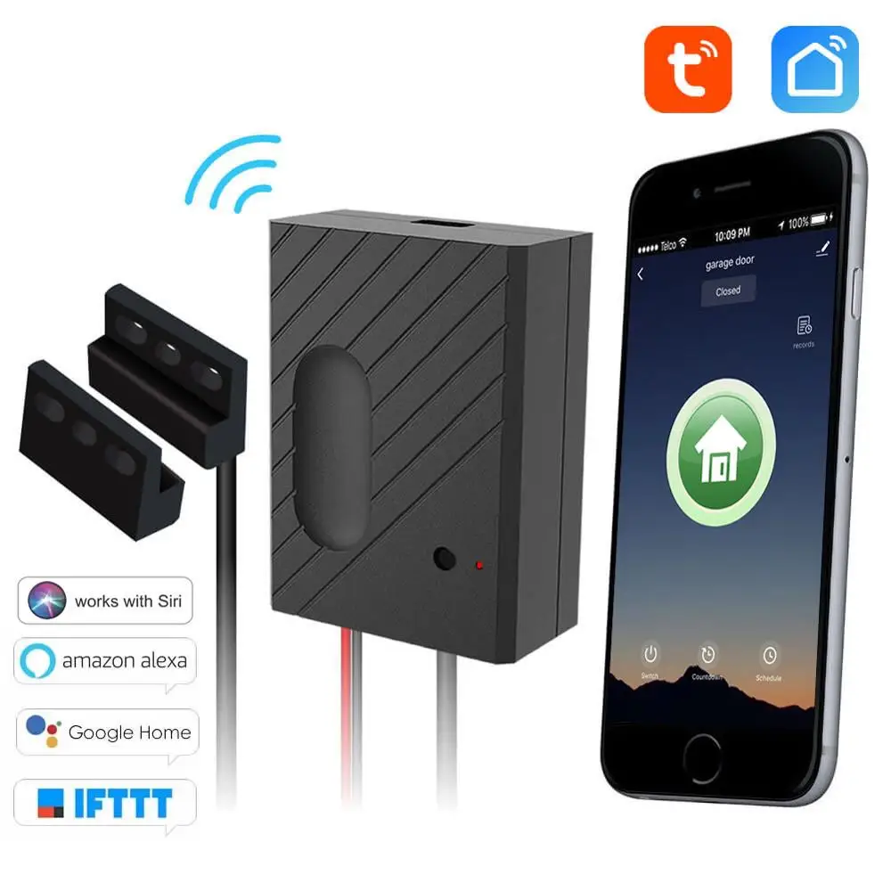 

Tuya Smart APP WiFi Schalter Garage Tür контроллер für Auto Garage türéffner приложение Fernbedienung синхронное Голосовое управление
