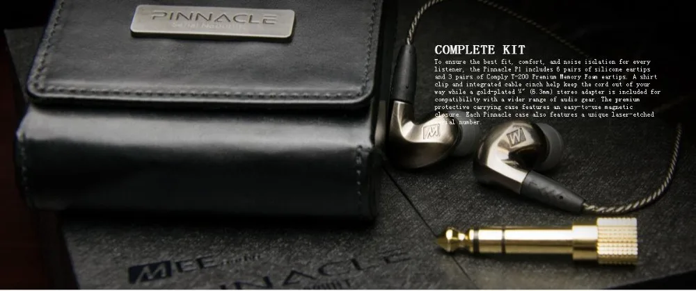 MEE Audio MEElectronics Pinnacle P1 Audiophile высококачественные наушники-вкладыши со съемными кабелями Прямая поставка