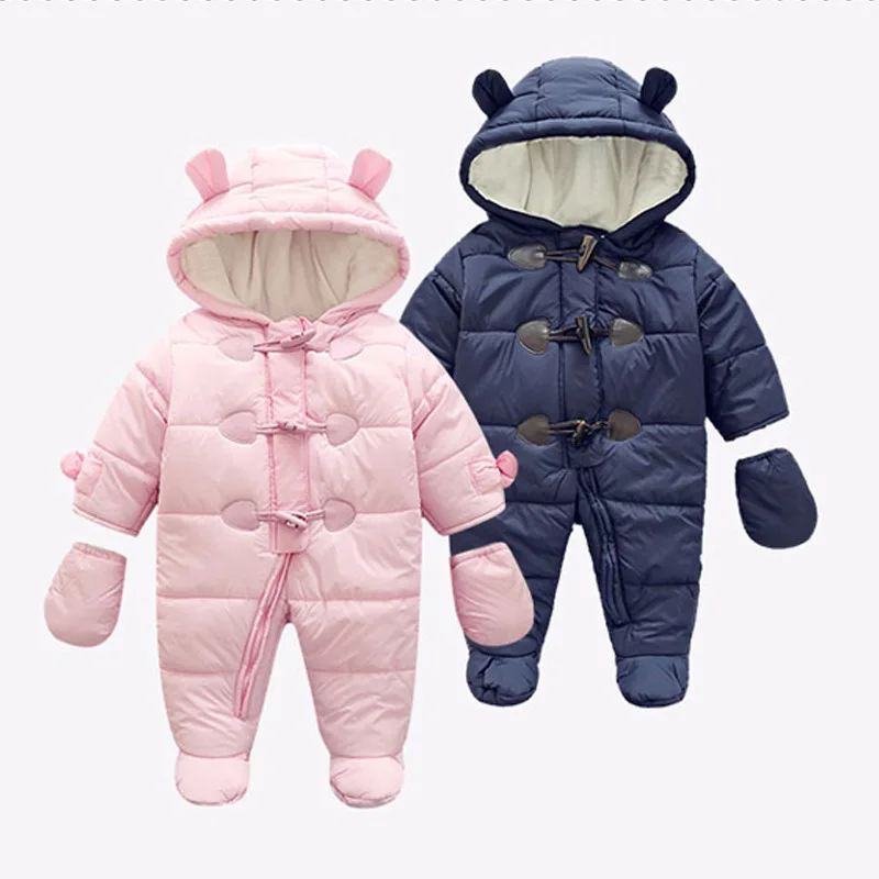 2021 New Born Baby Clothes Thickened Boys Jumpers Suit Infant Winter Clothing...