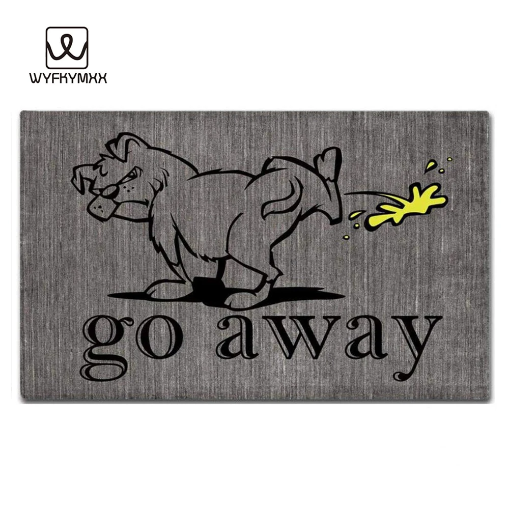 

Funny Front indoor rug mat non slip - Go Away - woven outdoor mat design welcome mat indoor outdoor entrance doormats