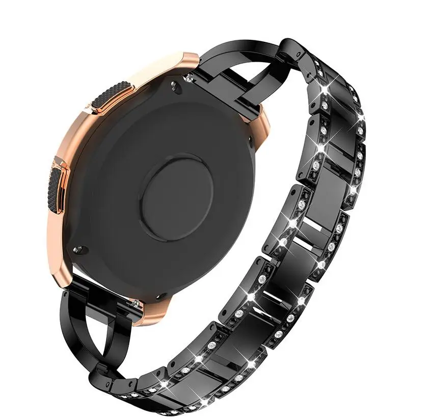 Сменный металлический ремешок для samsung Galaxy Watch 42 мм/46 мм умные наручные часы браслет со стразами ремешок 20 мм/22 мм ремешок