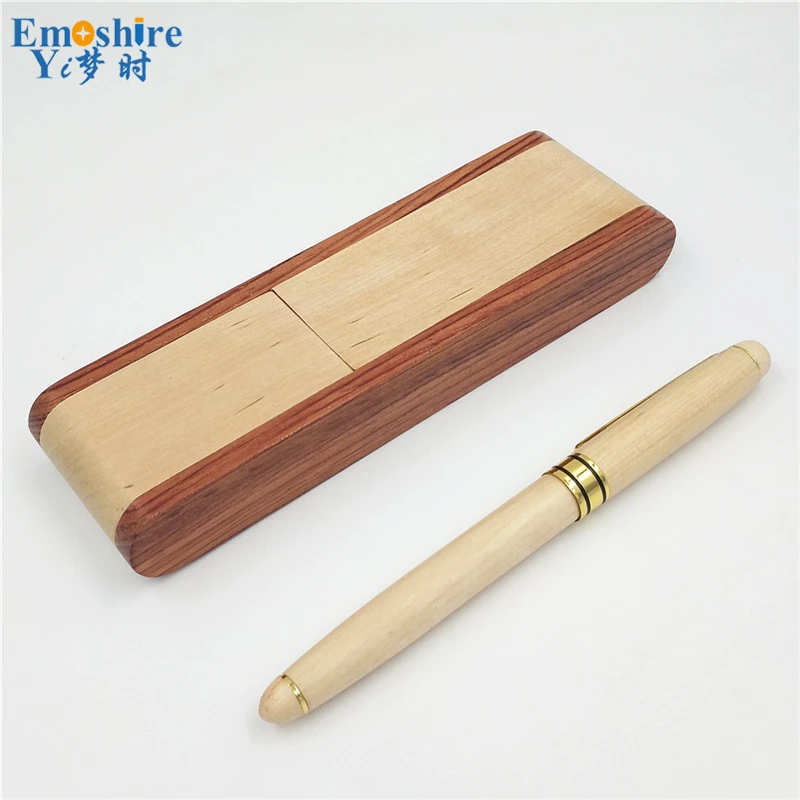 Деревянная шариковая ручка с коробкой в стиле ретро|pen gift set|roller ball penballpoint pen |